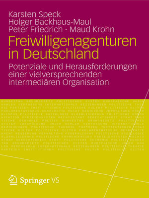 cover image of Freiwilligenagenturen in Deutschland